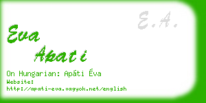 eva apati business card